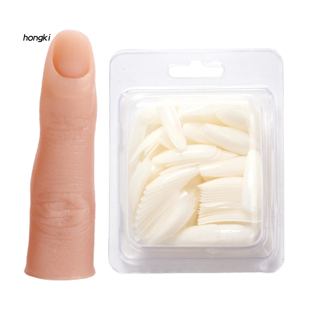 1 Bộ Móng Tay Giả Bằng Silicone + 100 Móng Tay Giả Có Thể Tái Sử Dụng