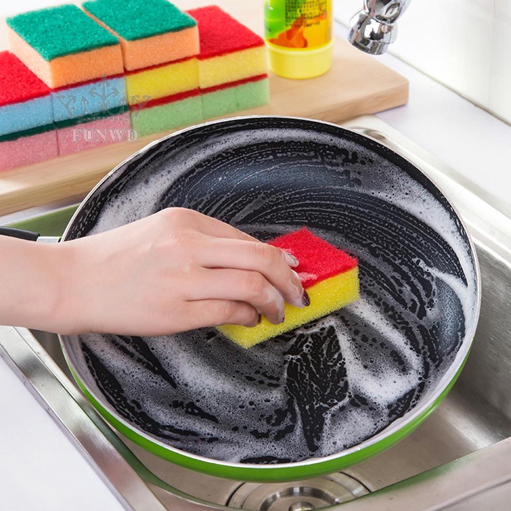Set 10 Miếng Bọt Biển Rửa Chén Đa Năng Mới