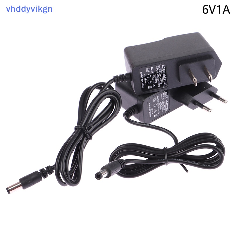 1 Dây Nguồn 6V1A New AC 100V-240V DC 6V 1A 1000mA DC 5.5mm x 2.1mm