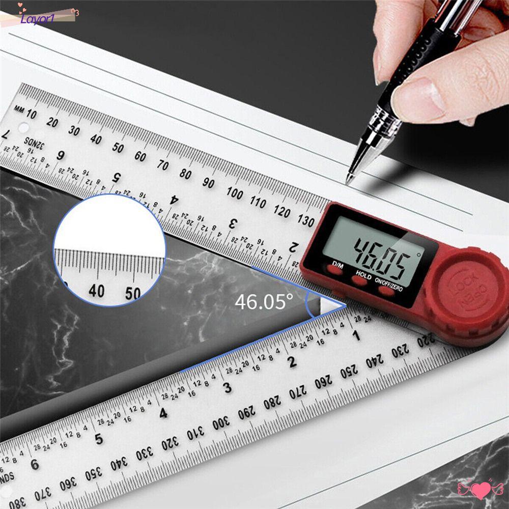 LAYOR1 Thước Đo Góc Gập Được LAYOR1 200MM / 300MM Màn Hình LCD