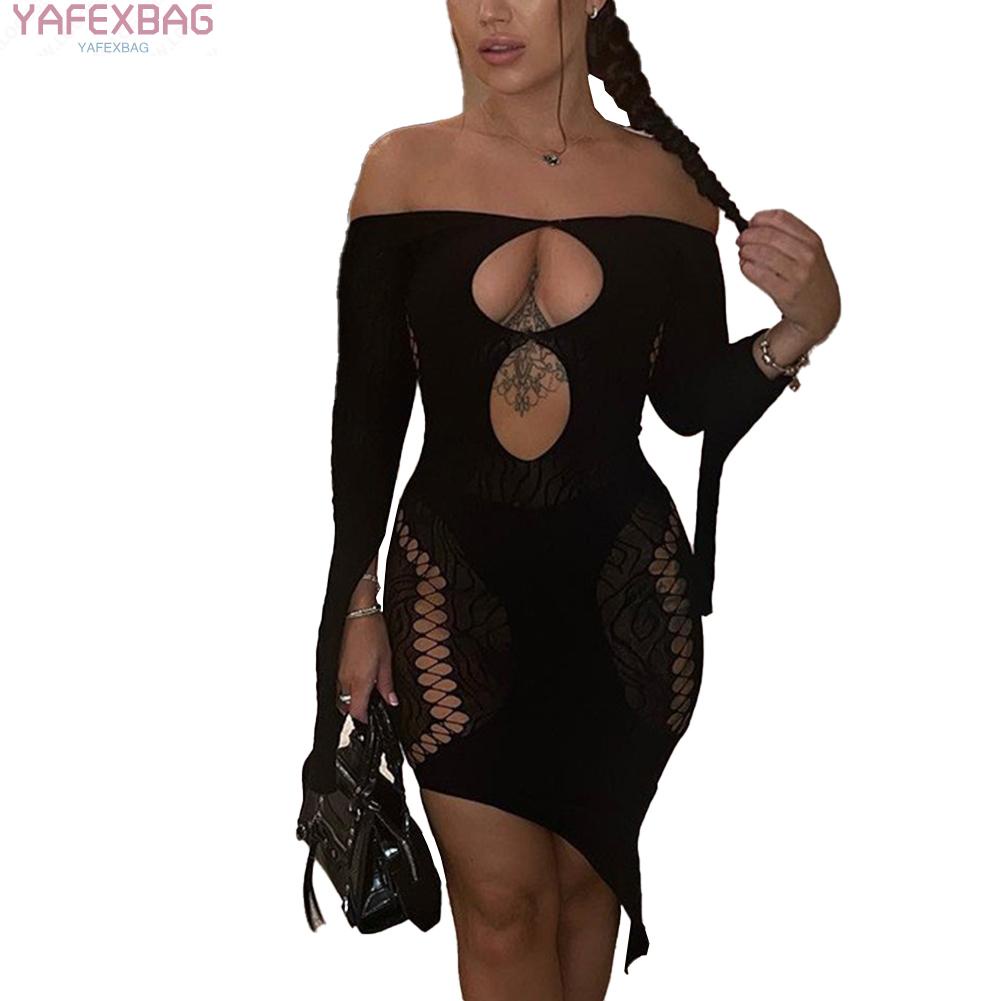 Women's Dress Night Off Shoulder Party Sexy Dress All Season Breathable