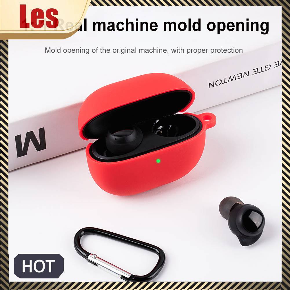 Vỏ Bảo Vệ Hộp Sạc Tai Nghe Redmi Buds 3 Lite Bằng Silicone Kèm Móc Tiện Lợi