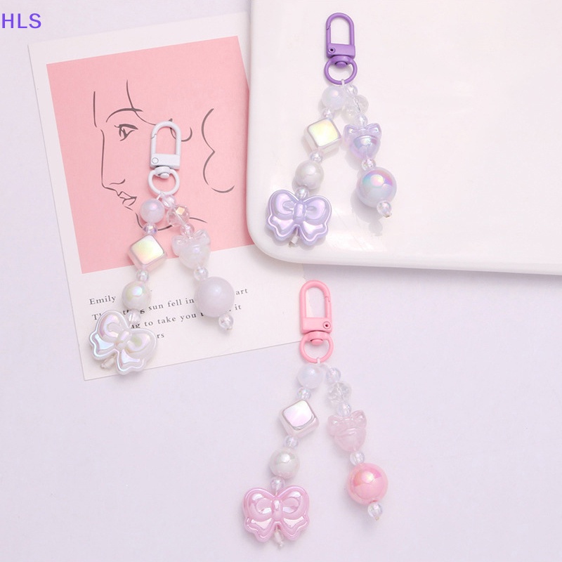 Móc Khóa Hình Nơ Bằng Acrylic Mạ Màu Sáng Tạo Dễ Thương