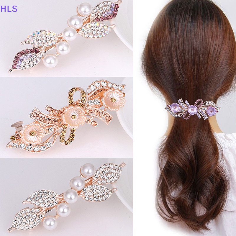 Kẹp Tóc Hình Nơ Đính Ngọc Trai Nhân Tạo Thời Trang