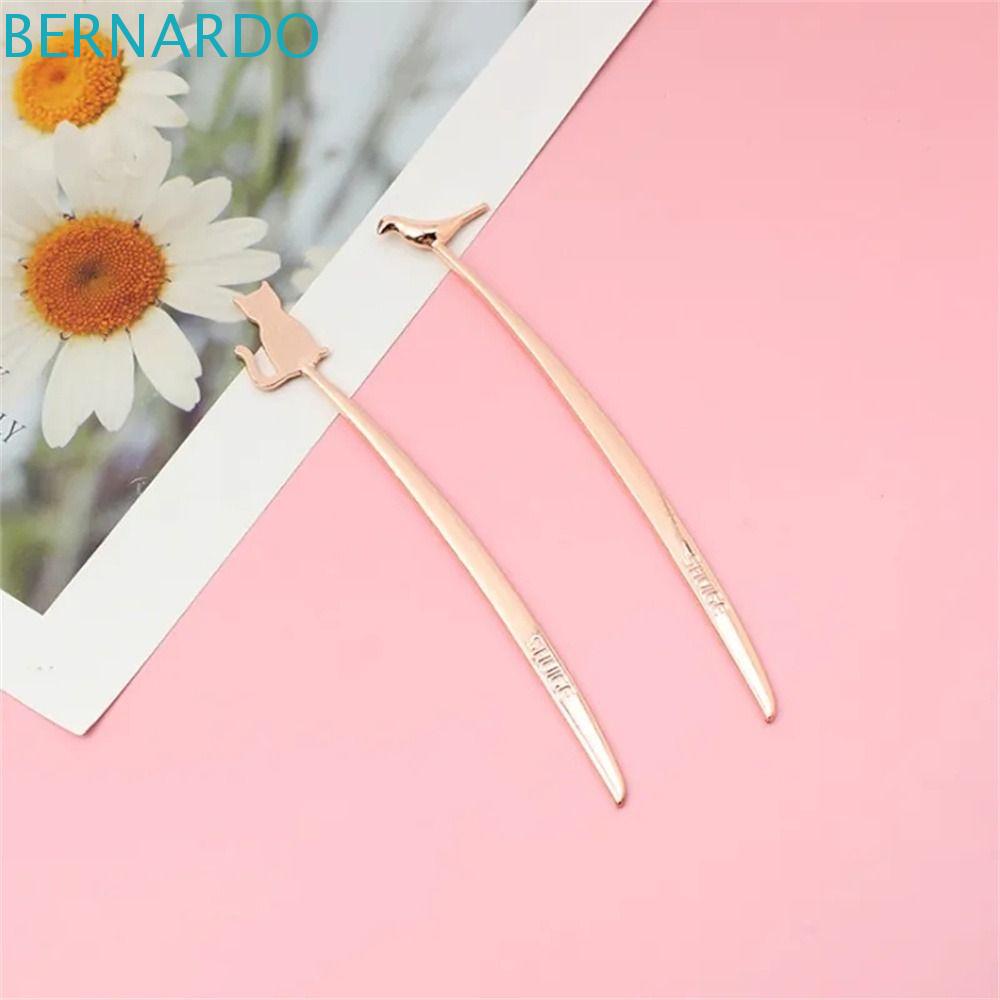 BERNARDO Kẹp Đánh Dấu Trang Sách Hình Mèo Và Chim Dập Nổi Sáng Tạo