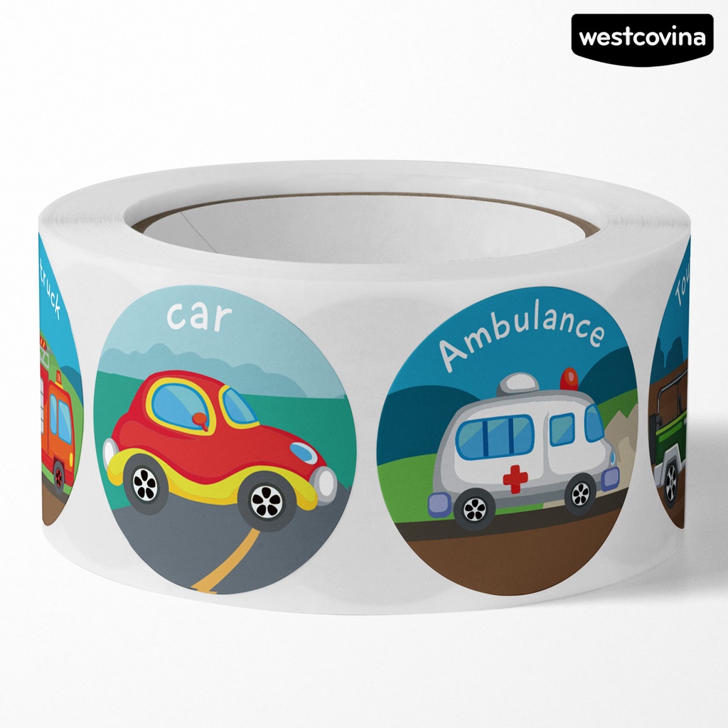 [WSTN] [WSTN]✎Cuộn 500 Miếng Dán Trang Trí In Hình Hoạt Hình Bằng Đồng Tự Dính Có Thể Tháo Gỡ