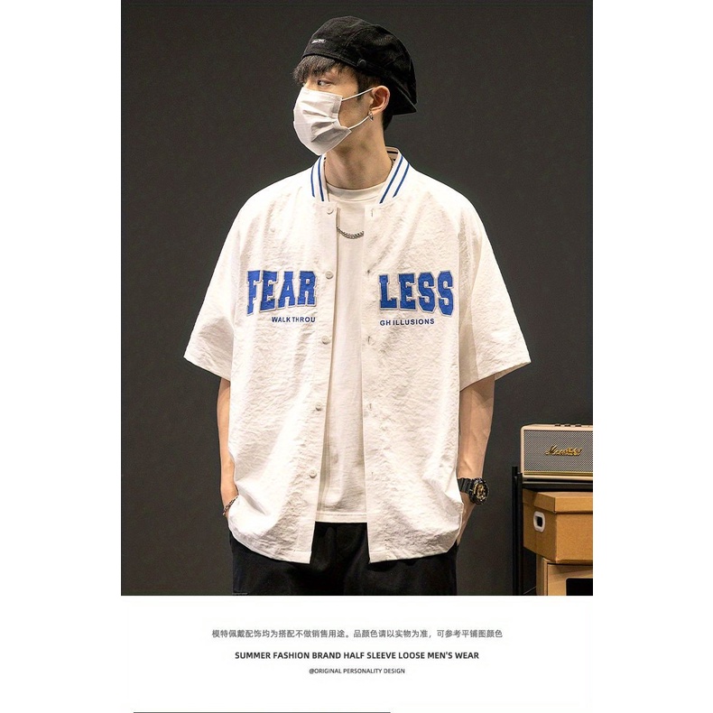 Áo Sơ Mi Tay Ngắn Phong Cách Hong Kong Thời Trang Mùa Hè Mới Cho Nam