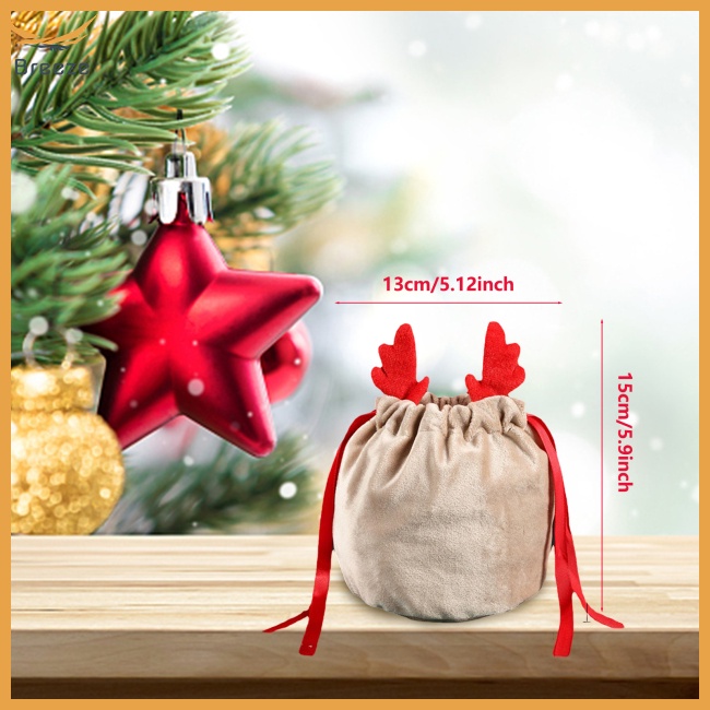 Set 10 Túi Đựng Kẹo Có Dây Rút Tái Sử Dụng Được Cho Dịp Halloween / Giáng Sinh