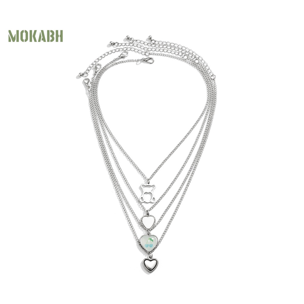 4 Vòng Cổ Nhiều Lớp Chống Gỉ Dùng Làm Trang Sức