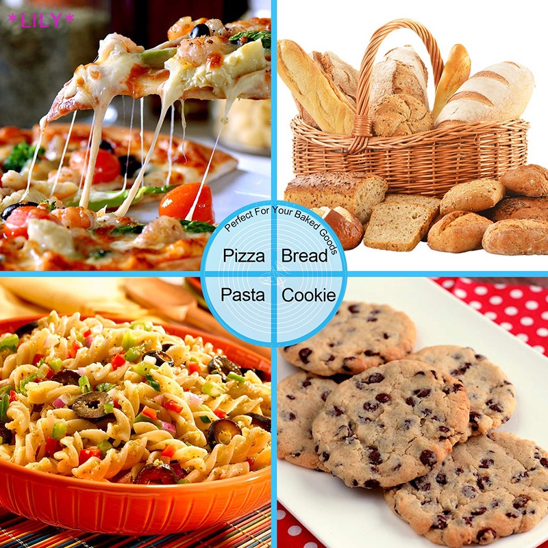 Lily 26*29cm Silicone không dính Mat cán bột lót Pad Bánh Ngọt Bánh bakeware
UU