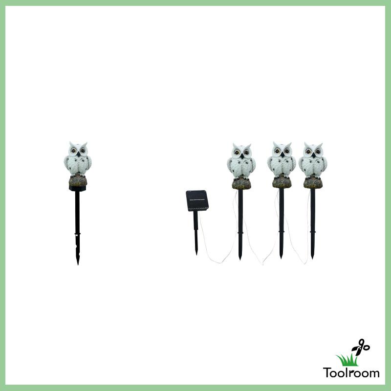 Đèn Ngủ Hình Chim Cú Sử Dụng Năng Lượng Mặt Trời Kèm Cọc Chặn