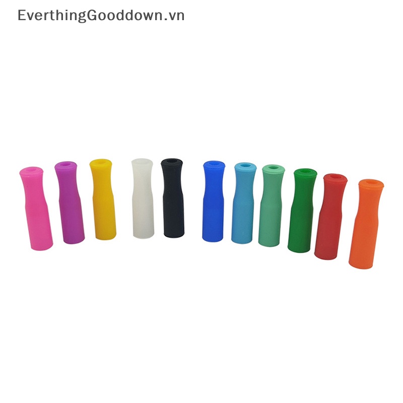 Everthinggooddown Set 10 Nắp Silicon Inox 6mm Bảo Vệ Răng Chống Bỏng Có Thể Tái Sử Dụng