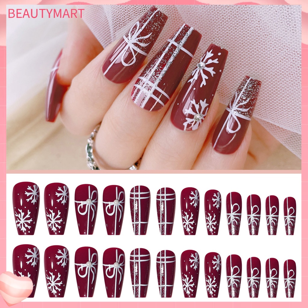 1 Bộ Móng Tay Giả Siêu Mỏng Che Phủ Toàn Diện Bằng ABS Dễ Sử Dụng