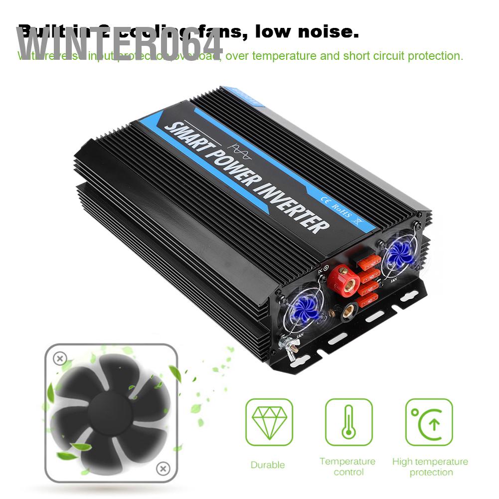 Winter064 2000W 12V đến 220V Sóng sin tinh khiết Điện áp biến tần Phụ kiện tự động