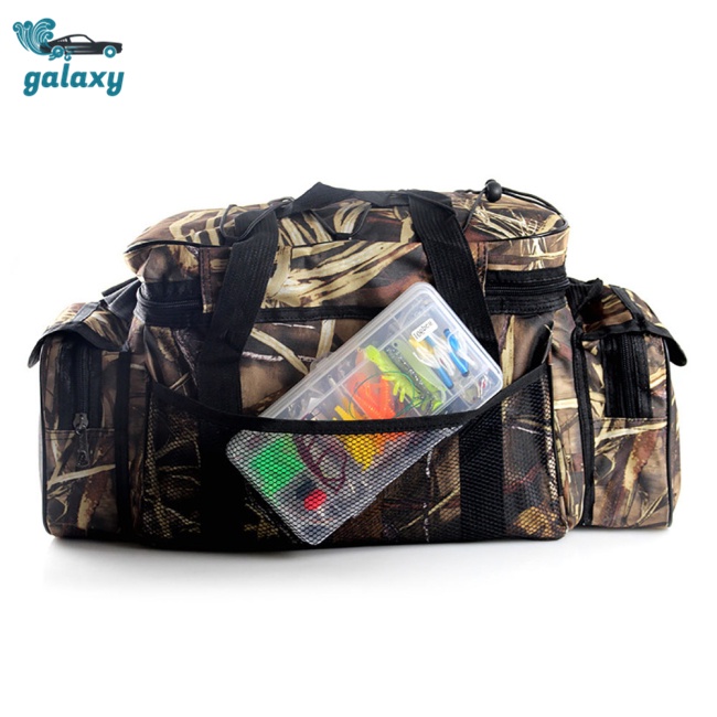 Galaxy Túi Đựng Đồ Câu Cá Đa Năng Cỡ Lớn Bằng Vải Oxford Họa Tiết Rằn Ri