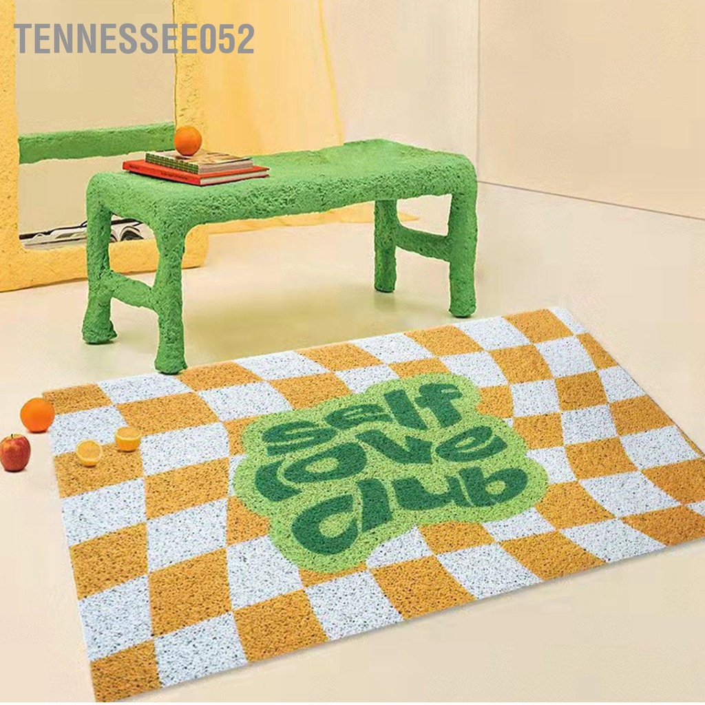 Tennessee052 Checkerboard Nhà Bếp Thảm Có Thể Giặt Hành Lang Nhập Chống Trơn Trượt Lối Vào Chạy Cho Gia Đình Hàng Văn Phòng