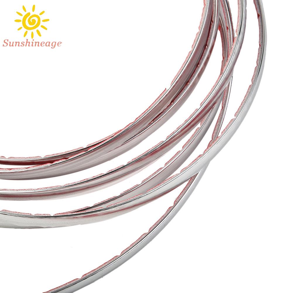 Dây Viền Trang Trí Vô Lăng Xe Hơi Màu Bạc 6mm * 3M