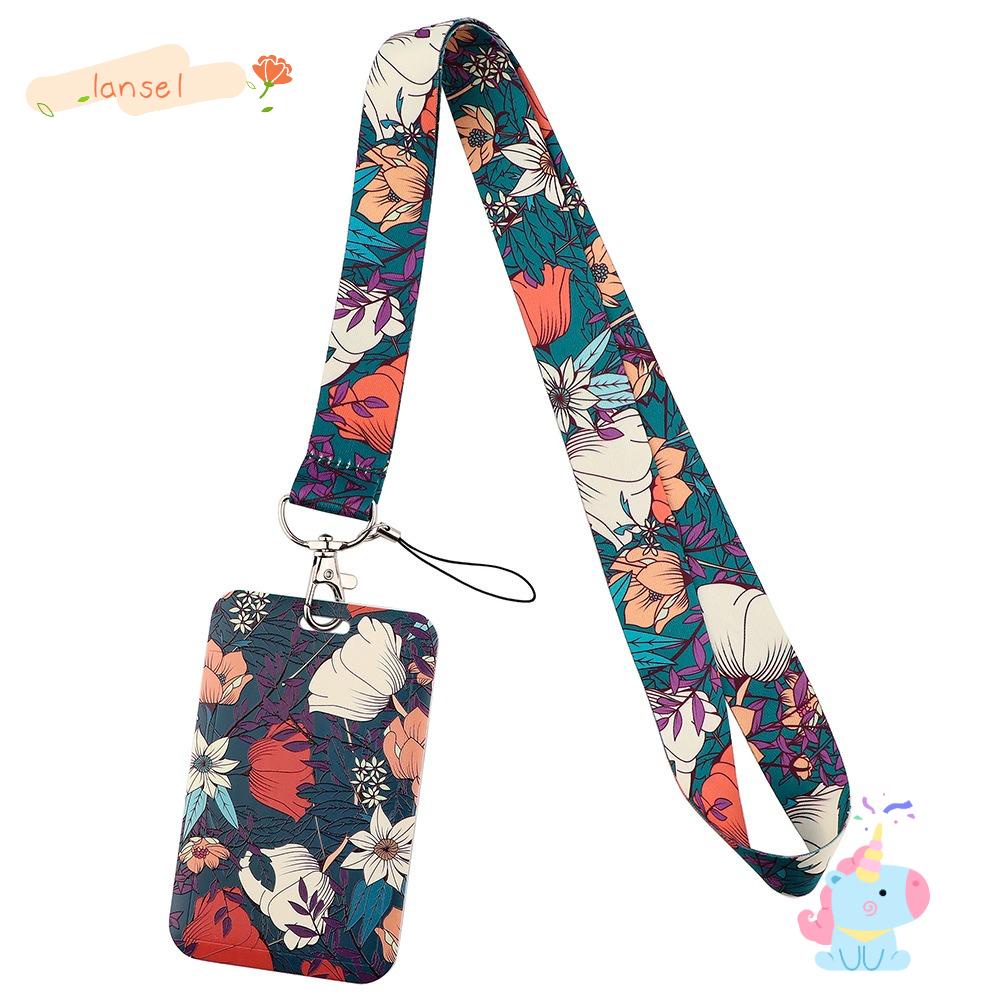 Dây Buộc Thẻ ID Hình Hoa Hồng Dây Đeo Cổ Bằng Kim Loại Thiết Kế Dễ Thương Cho Văn Phòng