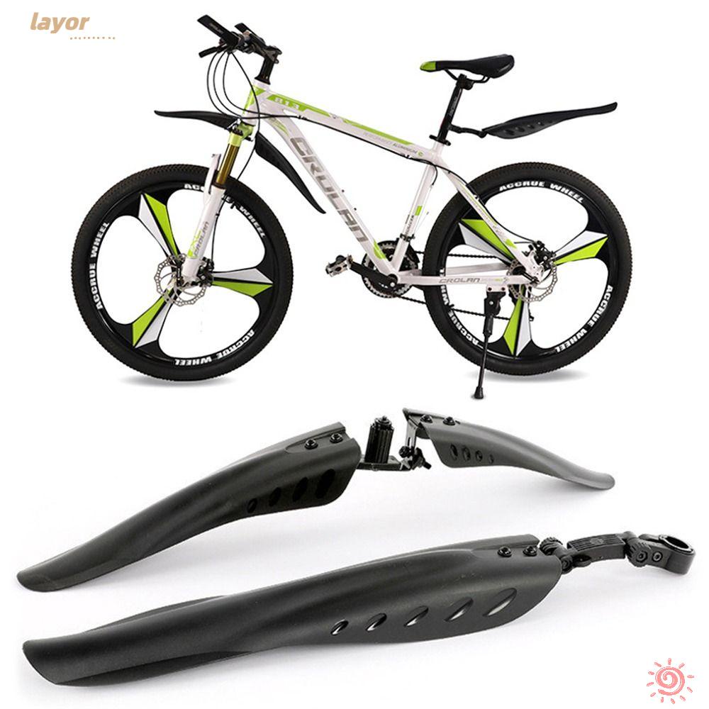 1 Bộ Dè Chắn Bùn Bằng Nhựa Màu Đen Cho Xe Đạp Leo Núi