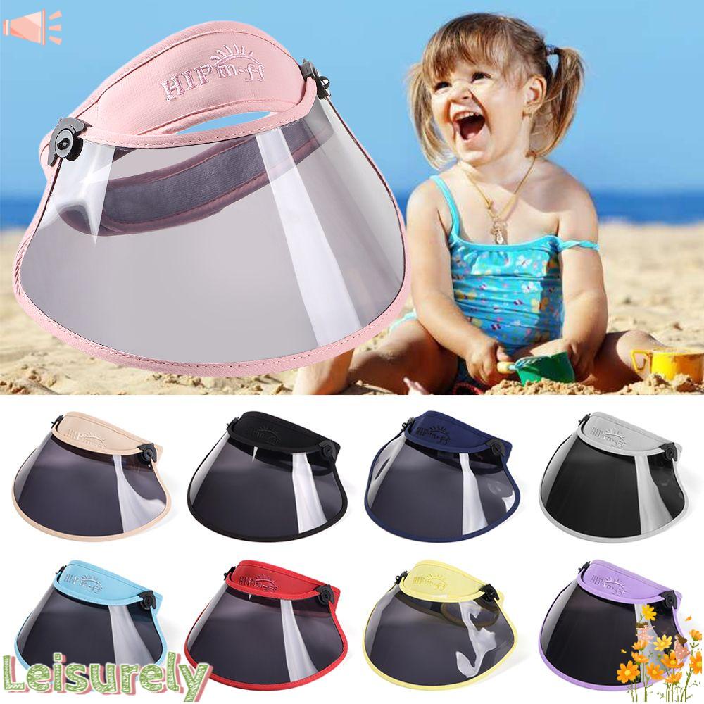 LEILY Mũ Rộng Vành Chống Nắng Hở Chóp Thời Trang Đi Biển Cho Bé