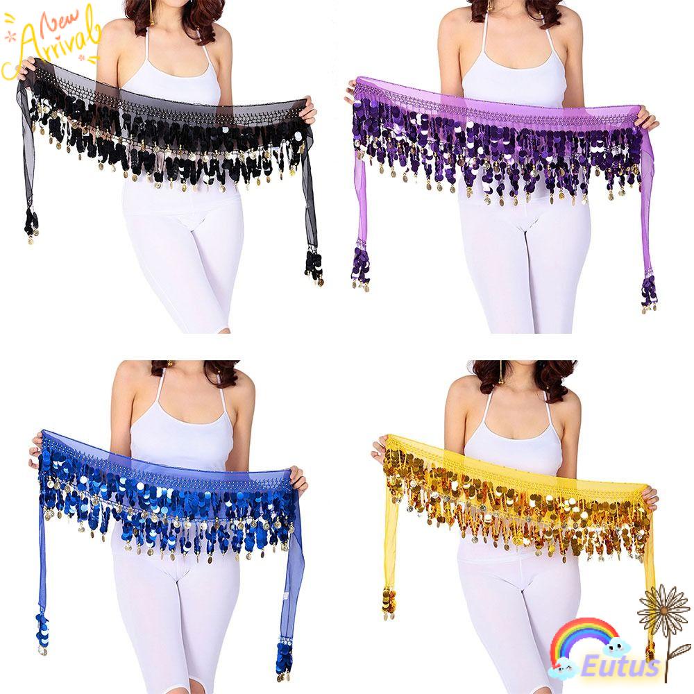 EUCA Chân Váy Múa Bụng Phối Tua Rua Quyến Rũ Thời Trang