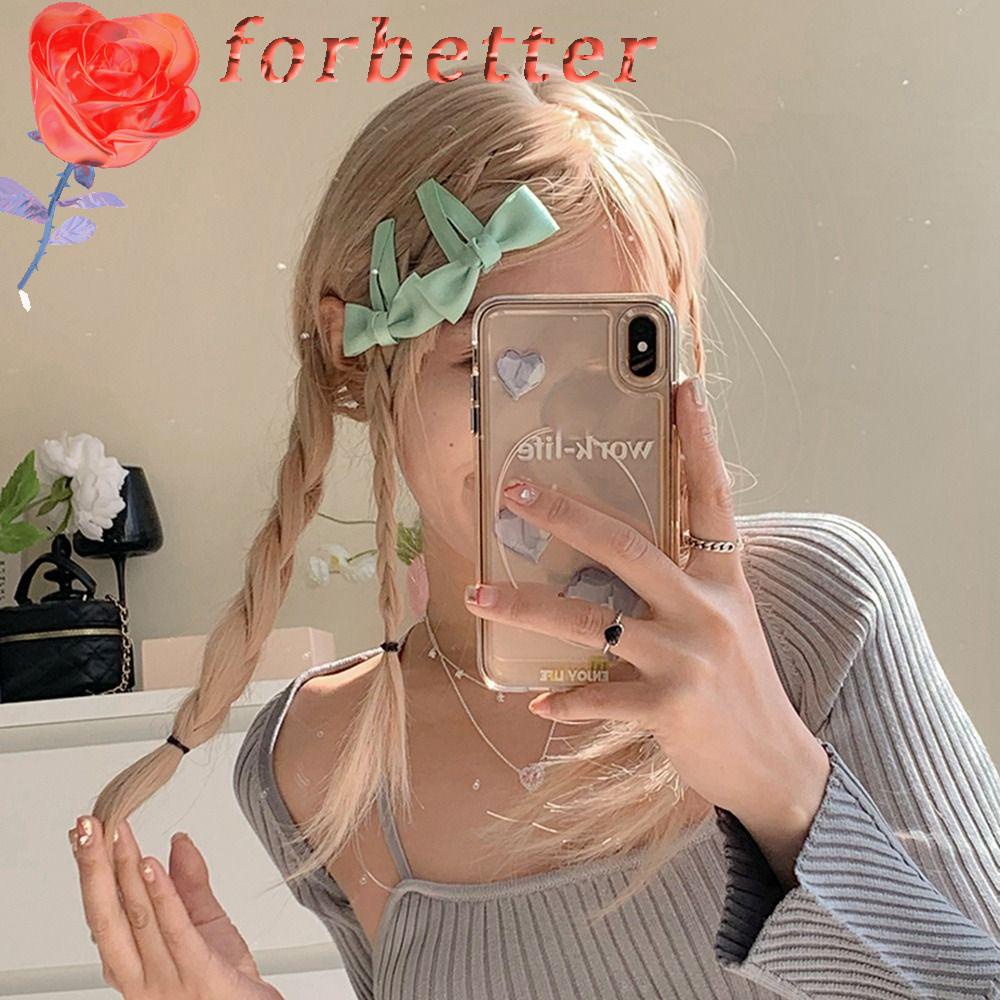 FORBETTER Kẹp Tóc Hình Nơ Phong Cách Lolita y2k Ngọt Ngào Cho Nữ