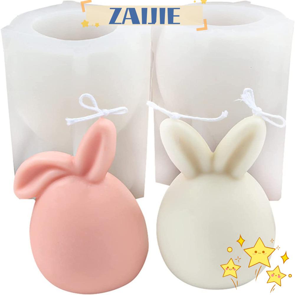 ZAIJIE24 Bộ 2 Nến Silicone Hình Thỏ Và Trứng