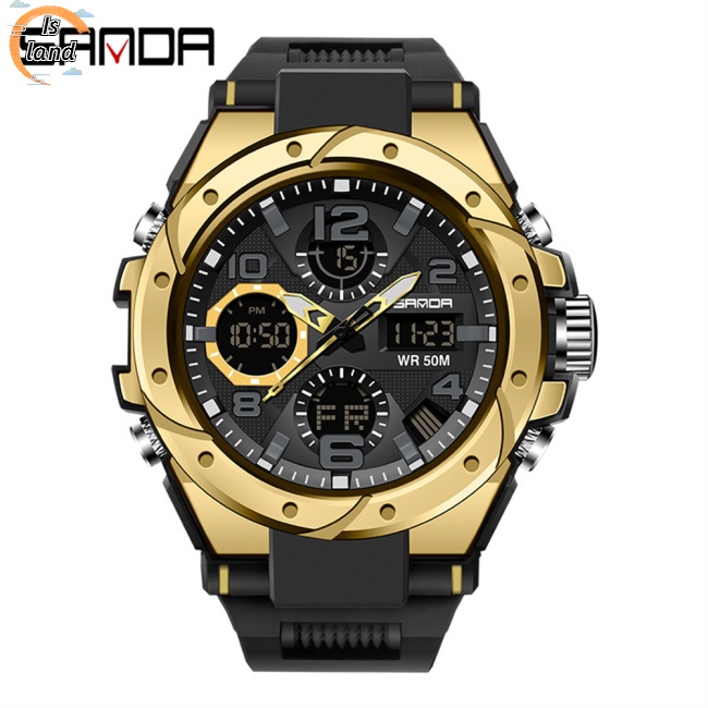 Đồng Hồ Thể Thao SANDA Chống Sốc Chống Thấm Nước 50m Dạ Quang Dành Cho Nam