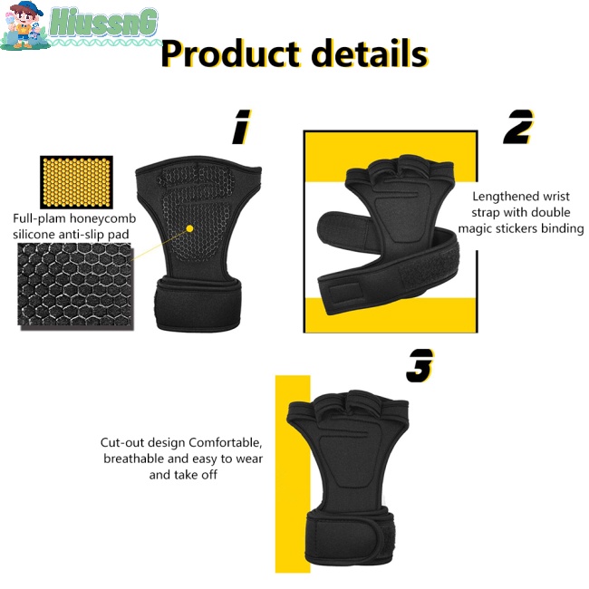 1 Đôi Găng Tay Chống Trượt Trọng Lượng Nhẹ Dùng Tập Thể Hình