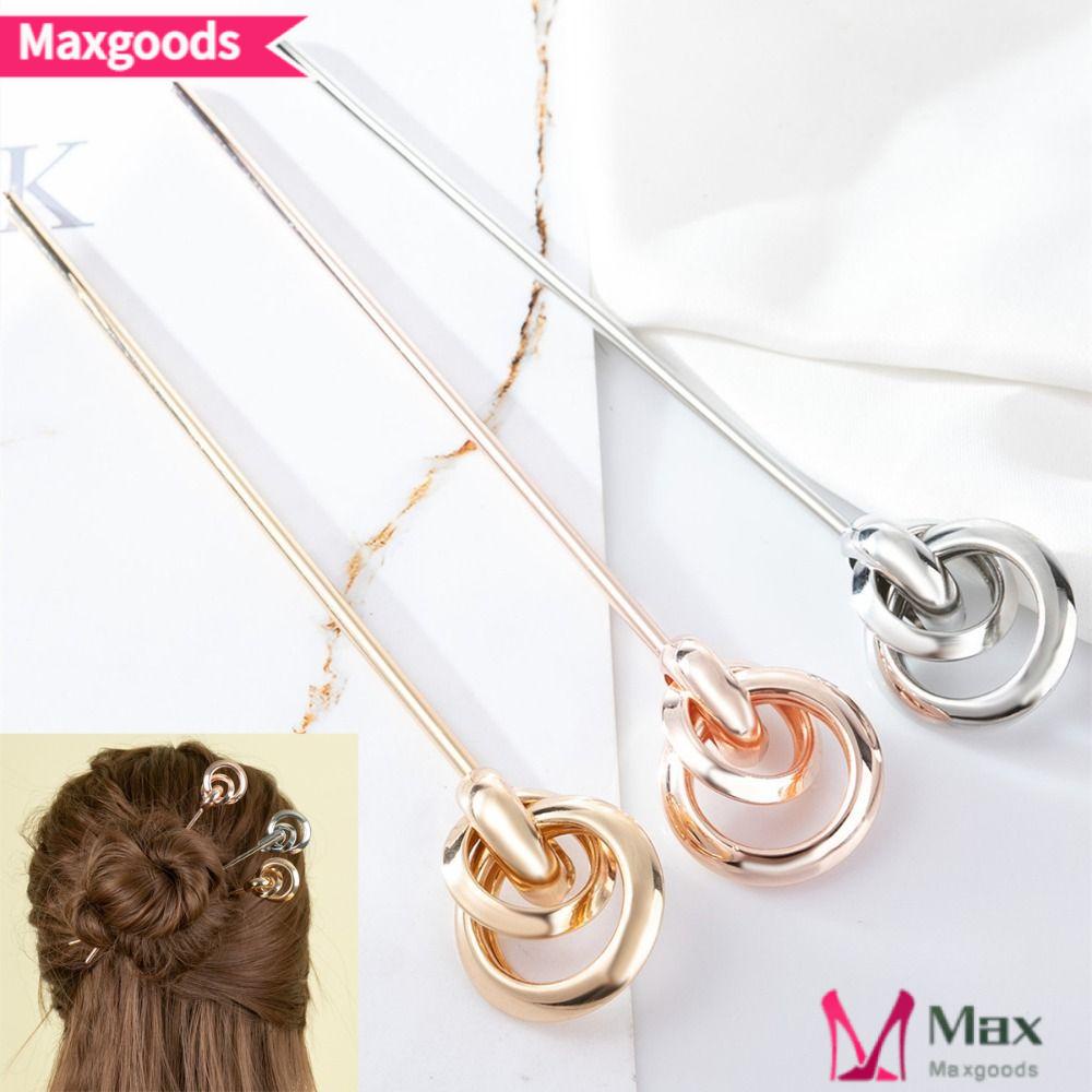 MAXG Trâm Cài Tóc Dài Bằng Kim Loại Phong Cách Cổ Điển Cho Nữ