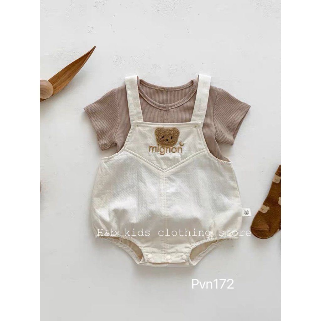 SET ÁO THUN KÈM YẾM RỜI CHO BÉ 4-15KG