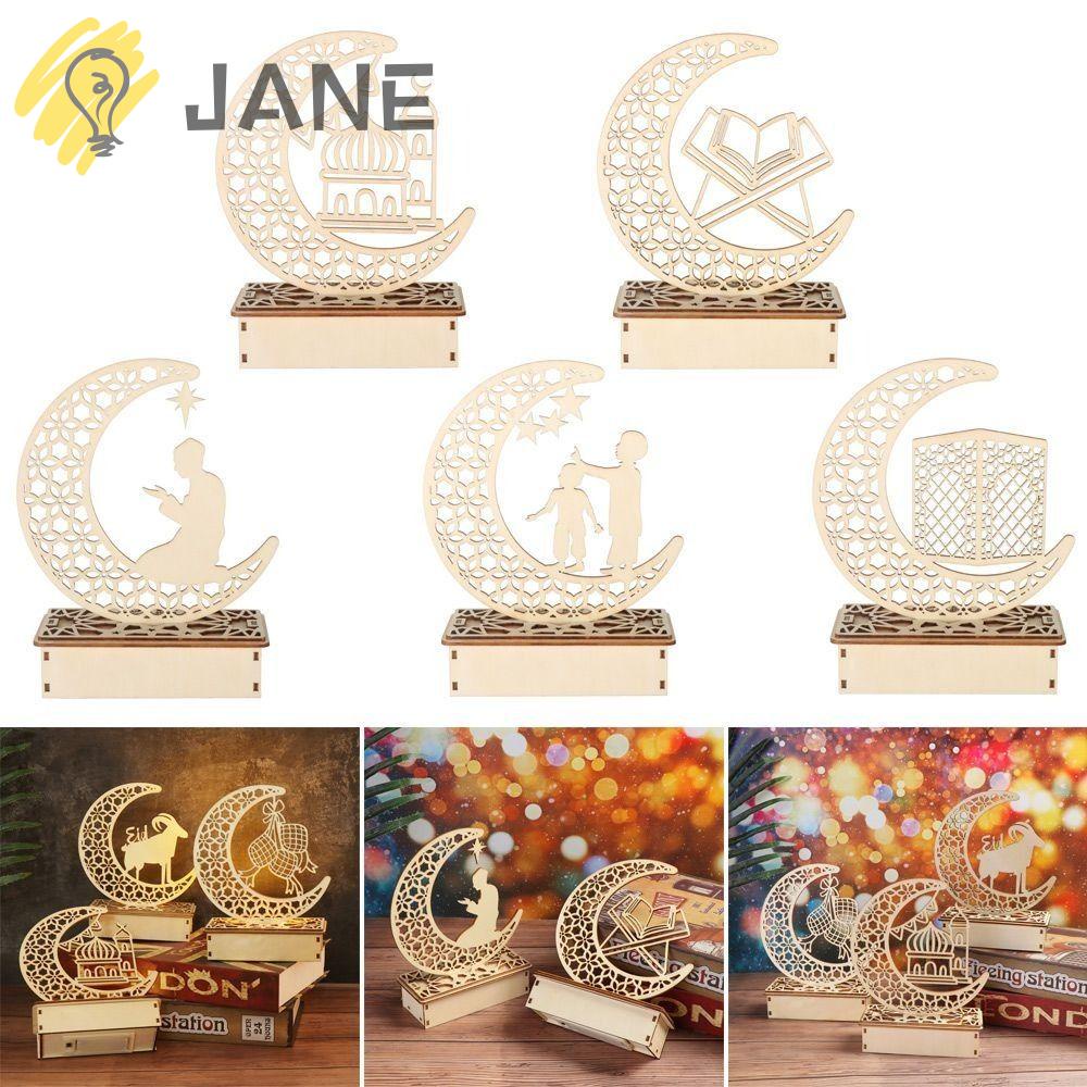 JANE Đèn LED Hình Ngôi Sao Mặt Trăng Phong Cách Hồi Giáo