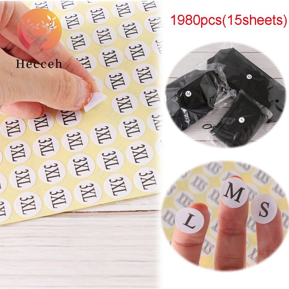 HECCEH Cuộn 1980 Nhãn Dán Phân Loại Quần Áo DIY