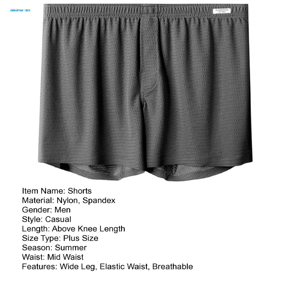 Am * Quần Đùi Ngủ Lụa Lạnh Mềm Mại Thoáng Khí Dài Đến Đầu Gối Cho Nam Mặc Ở Nhà / Ngoài Trời