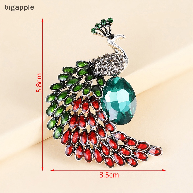 Ghim Cài Áo Hình Con Công Đính Đá Nhân Tạo Thời Trang Cho Nữ