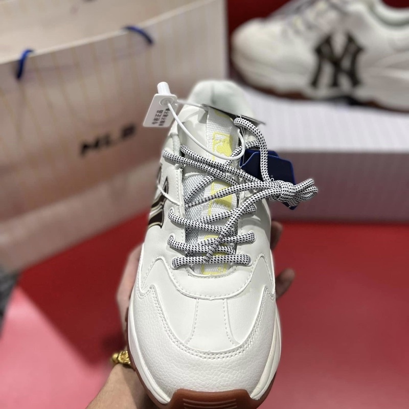 Giày thể thao sneaker MLB 1:1 LA, BOSTON, NY ĐEN VÀNG nam nữ FULL phụ kiên tặng box