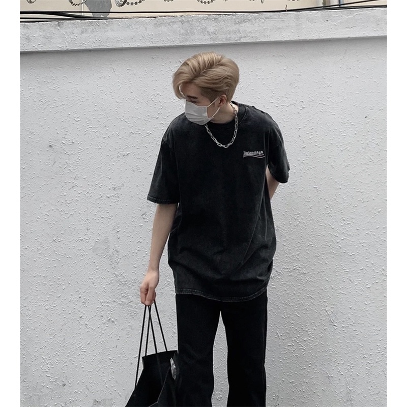 Áo Thun Tay Ngắn Cổ Tròn B-A88-The Thời Trang vintage Mới Nhất Có Thể Giặt Và Hư Hại Thêu cola