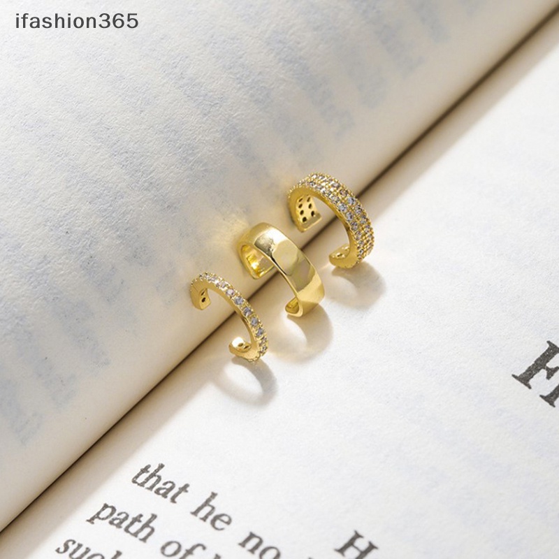 Khuyên Kẹp Vành Tai Đính Đá Zircon Dễ Thương Thời Trang Cho Nữ ifashion365