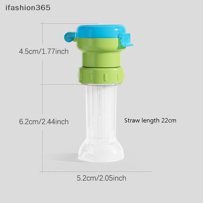 Nắp Đậy Bình Nước Bằng Silicon Có Ống Hút 2 Trong 1 Chống Bụi ifashion365