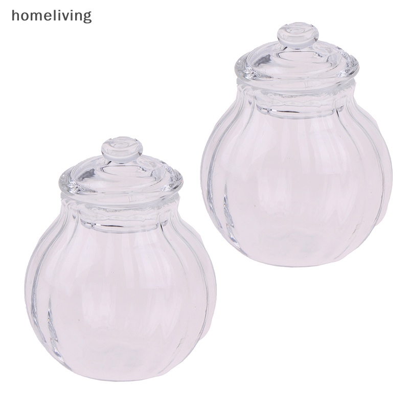 Lọ Thủy Tinh Tròn Mini Đựng Kẹo Trang Trí Nhà Búp Bê Tỉ Lệ 1: 12