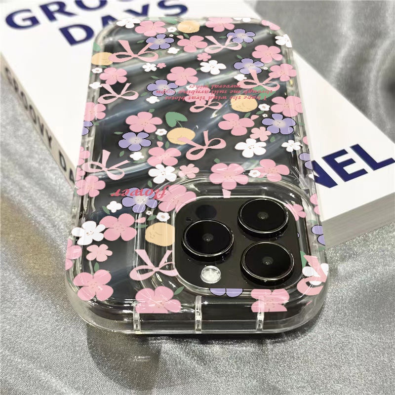Ốp Điện Thoại Mềm Trong Suốt In Họa Tiết Hoa Hồng Dễ Thương Cho Iphone 14Promax 1312 / 11 7 / 8plus xr / sins NPAQ