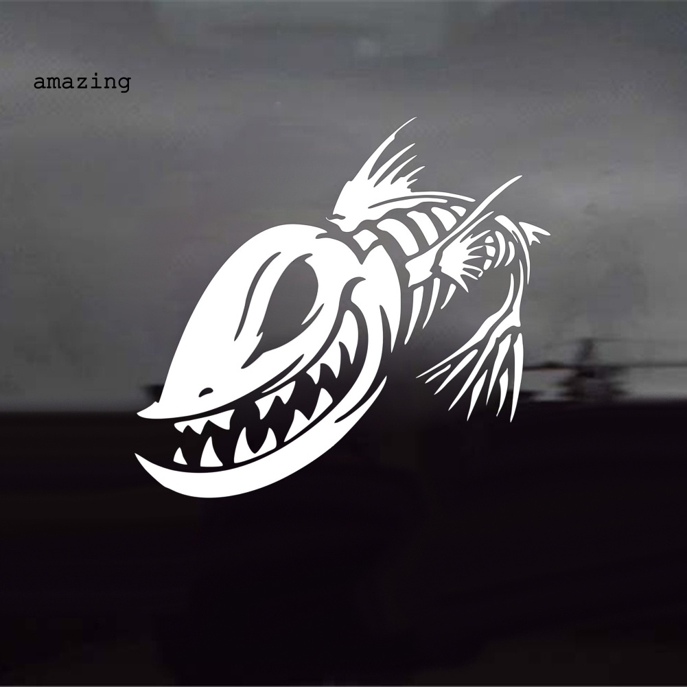 Miếng Dán Vinyl Hình Xương Cá / Đầu Lâu / Cá Trang Trí Cửa Sổ Xe Hơi / Xe Máy