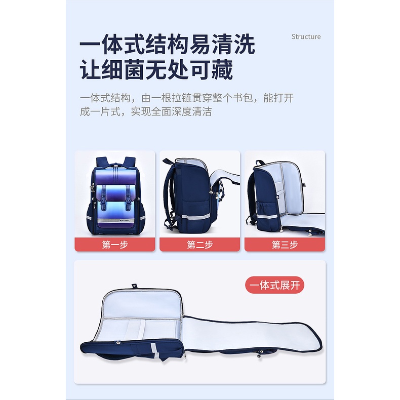 Ba Lô Đi Học Phong Cách Mới Cho Bé 6-12 Tuổi Giảm Burden Ridge Bảo Vệ Chống Nước