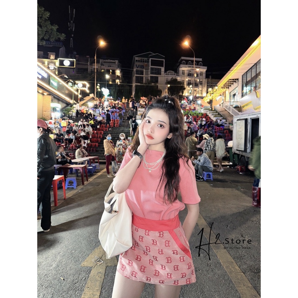 SÉT ÁO THUN + CHÂN VÁY  - O04658