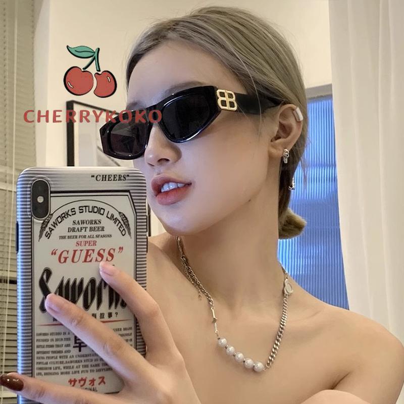 🍒🍒CHERRYKOKO Kính mát gọng chữ nhật thời trang sành điệu cho nam và nữ