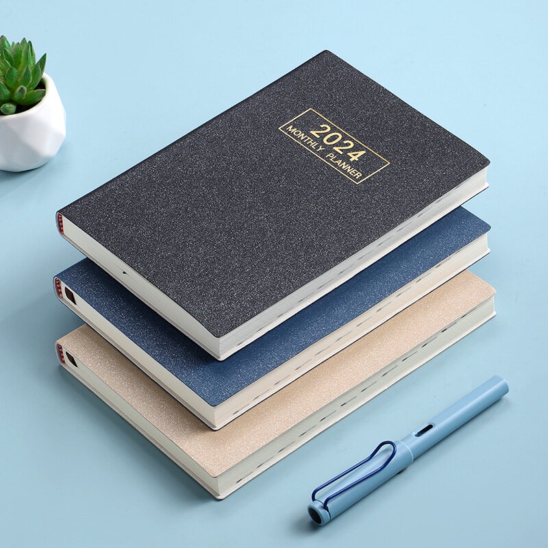 2024 A5 Lịch trình Pearlescent Kế hoạch hàng ngày Máy tính xách tay Nhật ký Notepad Văn phòng phẩm