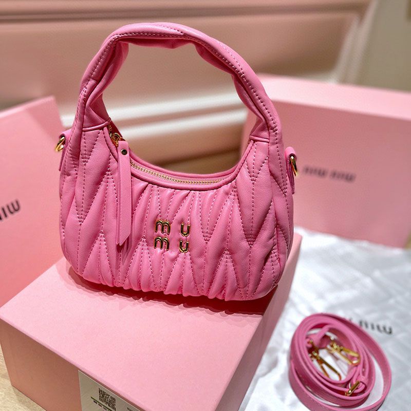 VIUK MIU MIU 2023 new fashion portable women's bag pleated bag cloud bag shoulder crossbody all-match Korean style underarm bag