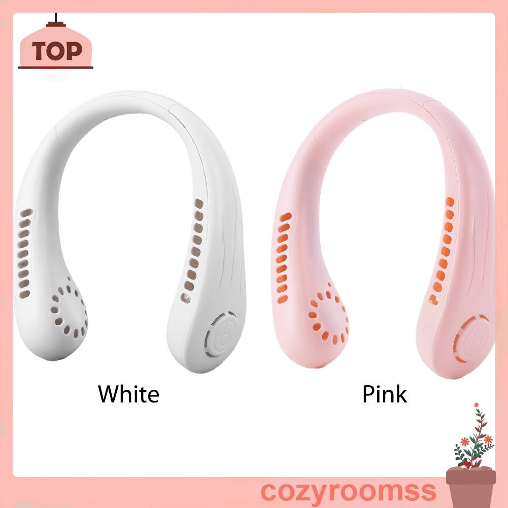 Quạt mini sạc usb 800mAh 3 Tốc Độ Không Cánh Đeo Cổ Yên Tĩnh