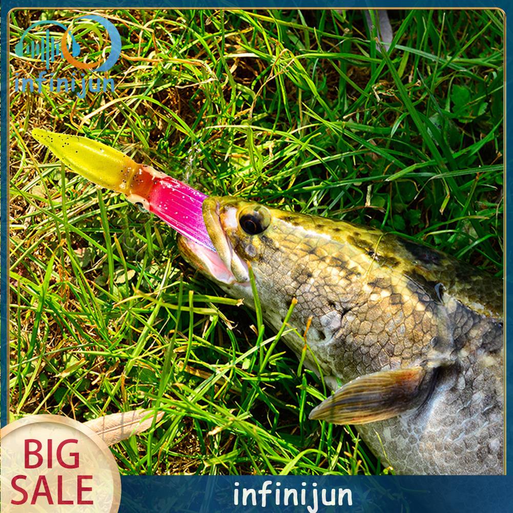 Set 10 Mồi Giả Nhử Cá Mềm 8cm Màu Sắc