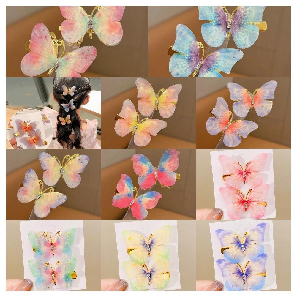 Bộ 2 Kẹp Tóc Đính Đá Bằng Hợp Kim Phong Cách Hàn Quốc Cho Nữ